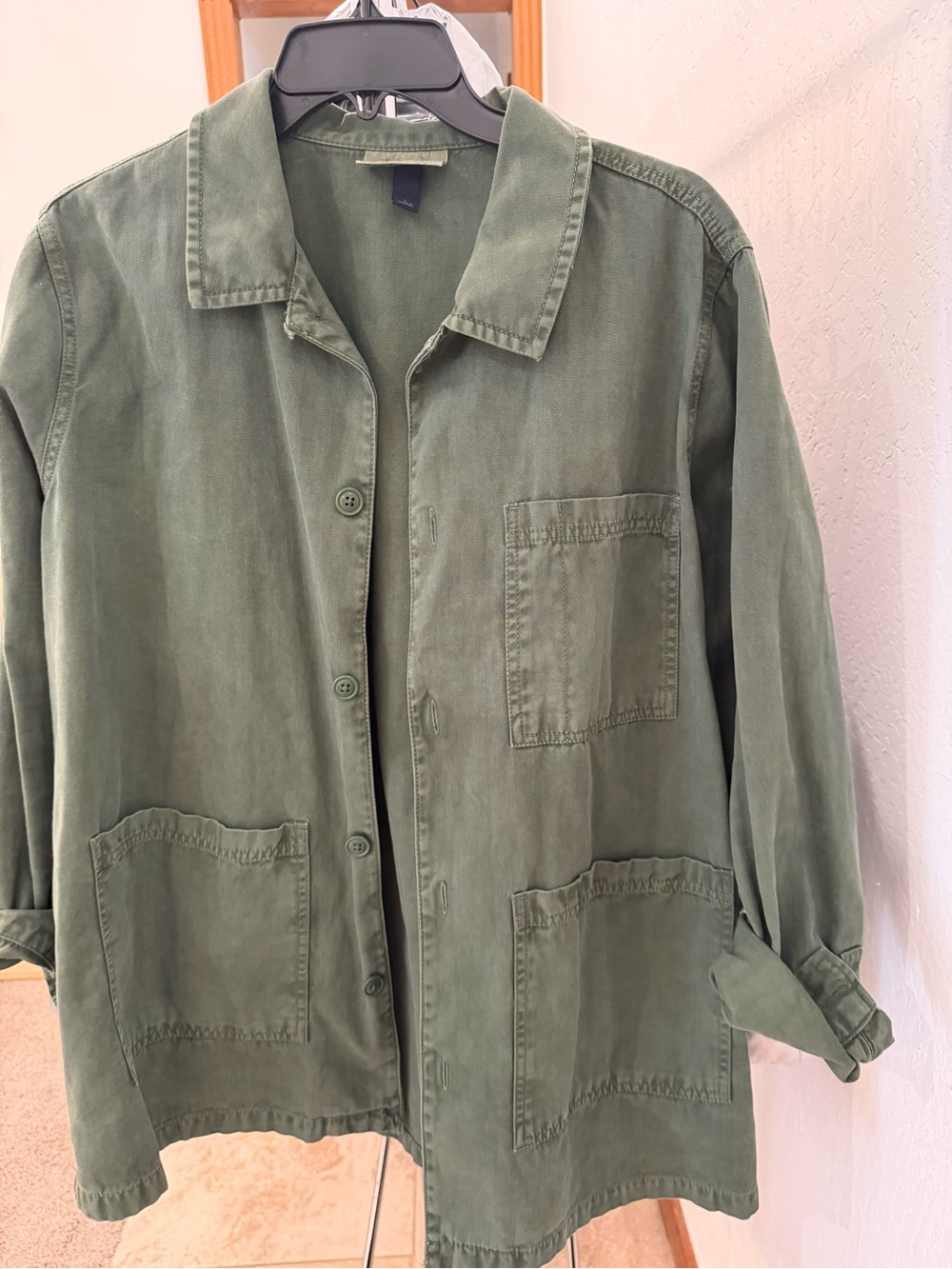 Universal Thread Olive Utility Jacket with Patch Pockets